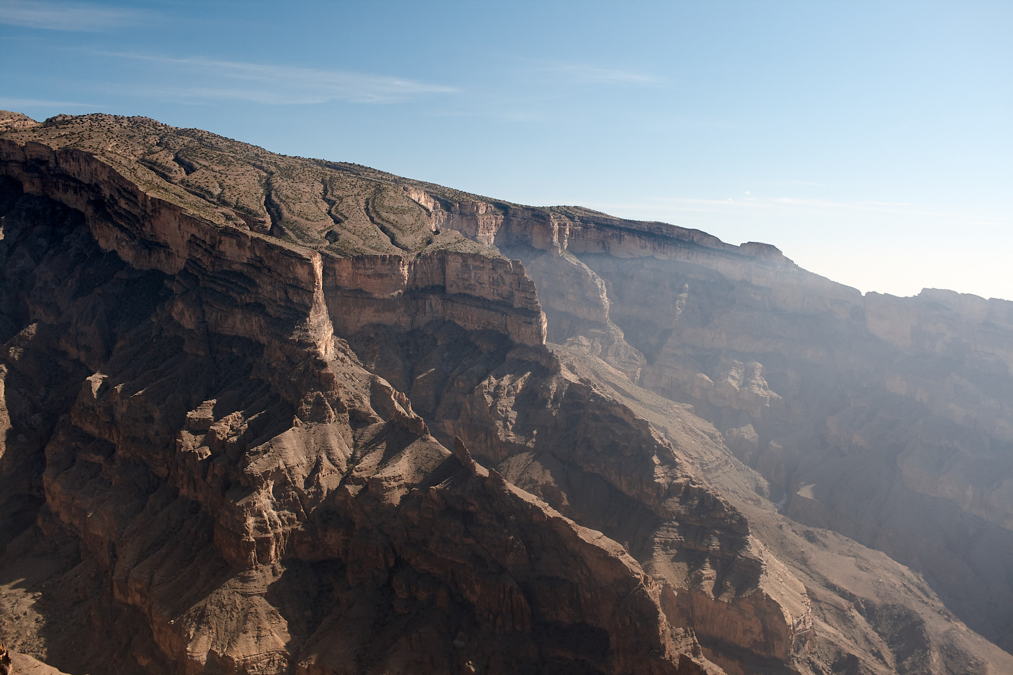 View from Jabal Shams in the Jabal Akhdar mountains of northern Oman. 2019